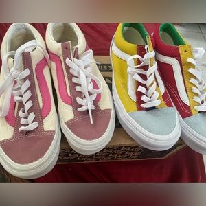 Bundle of two the yellow one is completely new ,6 women the pink one is worn 5.5